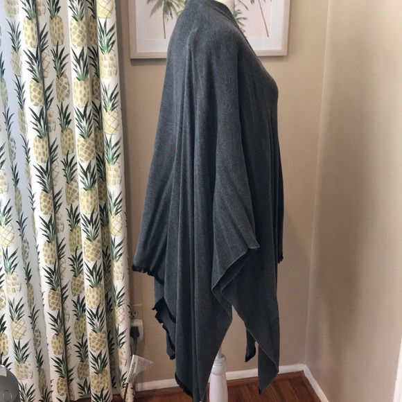 Luxe Wrap Cardi Sweater Charcoal Gray Luxe Layer - Picture 6 of 7